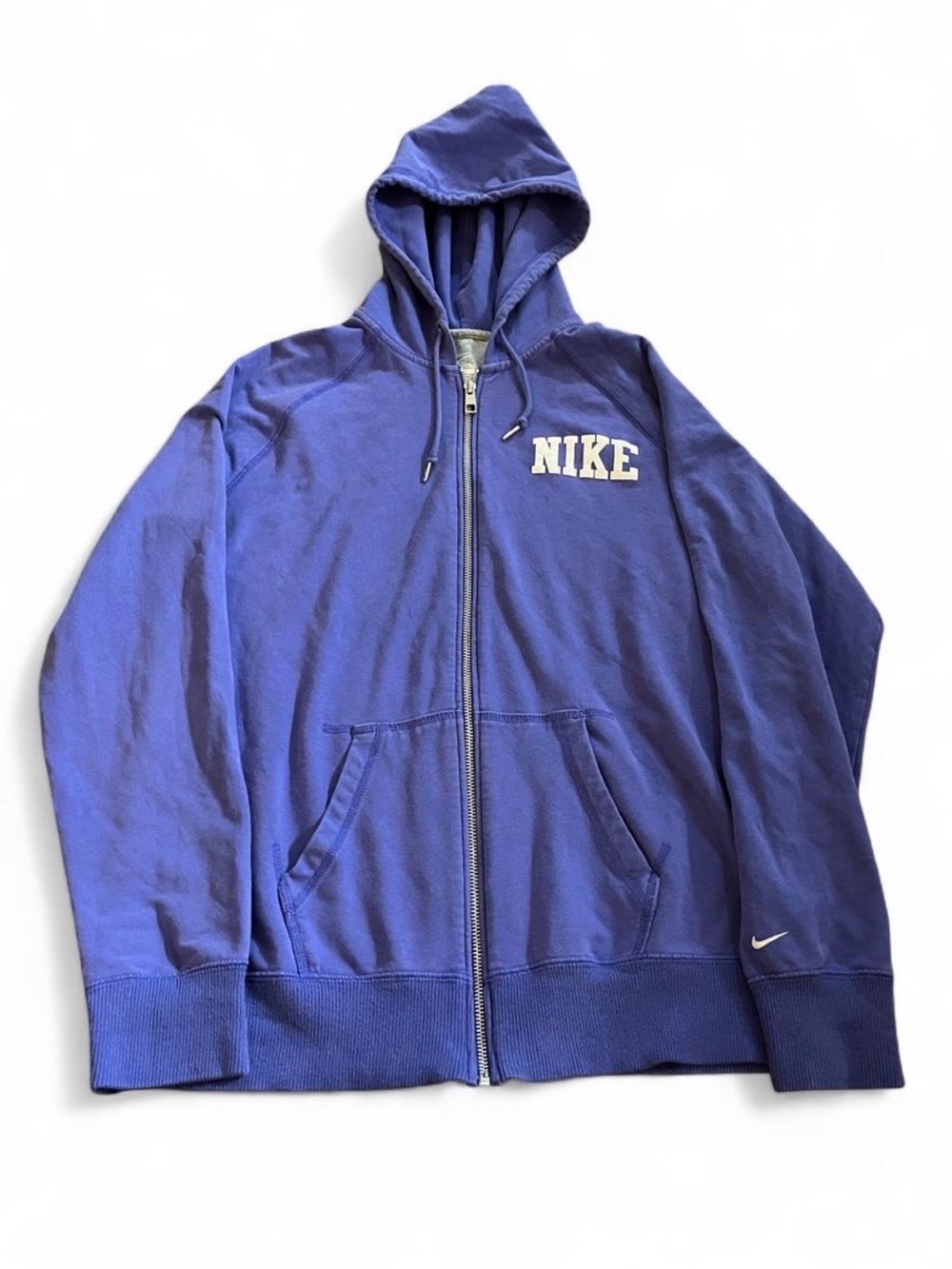 Women’s Nike Purple/White Full Zip Jacket Logo Hooded Size XL